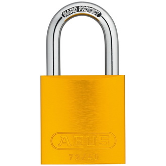 ABUS Vorhangschloss Aluminium 72/40 gelb gl.