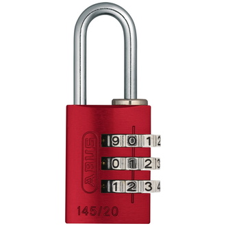 ABUS Zahlenschloss 145/20 rot Lock-Tag