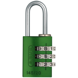 ABUS Zahlenschloss 145/20 grün Lock-Tag