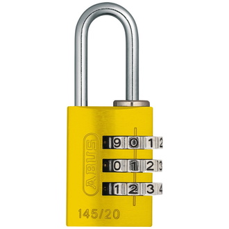 ABUS Zahlenschloss 145/20 gelb Lock-Tag