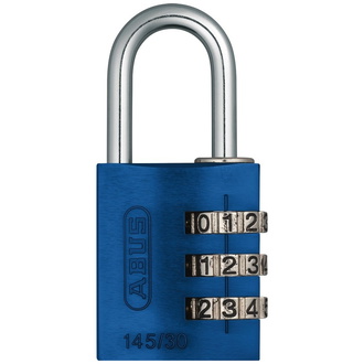 ABUS Zahlenschloss 145/30 blau Lock-Tag