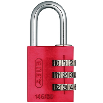 ABUS Zahlenschloss 145/30 rot Lock-Tag