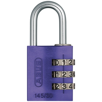 ABUS Zahlenschloss 145/30 lila Lock-Tag