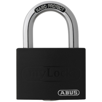 ABUS Vorhangschloss Aluminium T65AL/40 schwarz vs. Lock-Tag