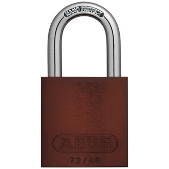 ABUS Vorhangschloss Aluminium 72/40 braun vs. Lock-Tag