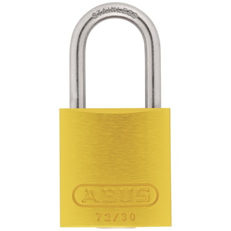 ABUS Vorhangschloss Aluminium 72IB/30 gelb vs.