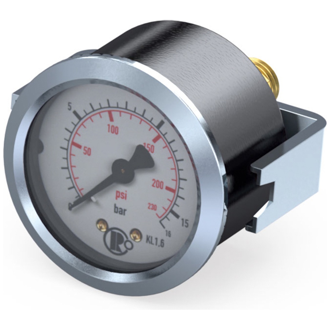 Riegler Standardmanometer, Dreikantfrontring, G 1/8 hinten, 0 - 4,0 bar, Ø 40