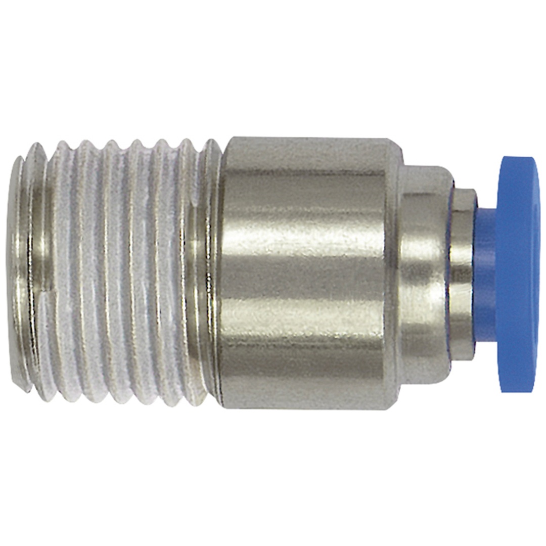 Riegler Gerade Steckverschraubung »Blaue Serie« mini, rund, R 1/8, Ø 6 mm