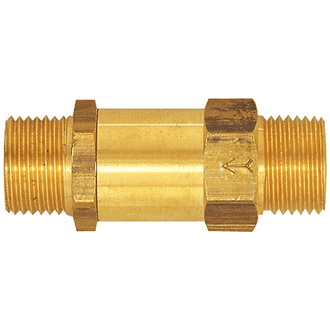 Riegler Rückschlagventil, Durchgangsform, MS, G 1/4 AG, 0,2 - 0,4 bar