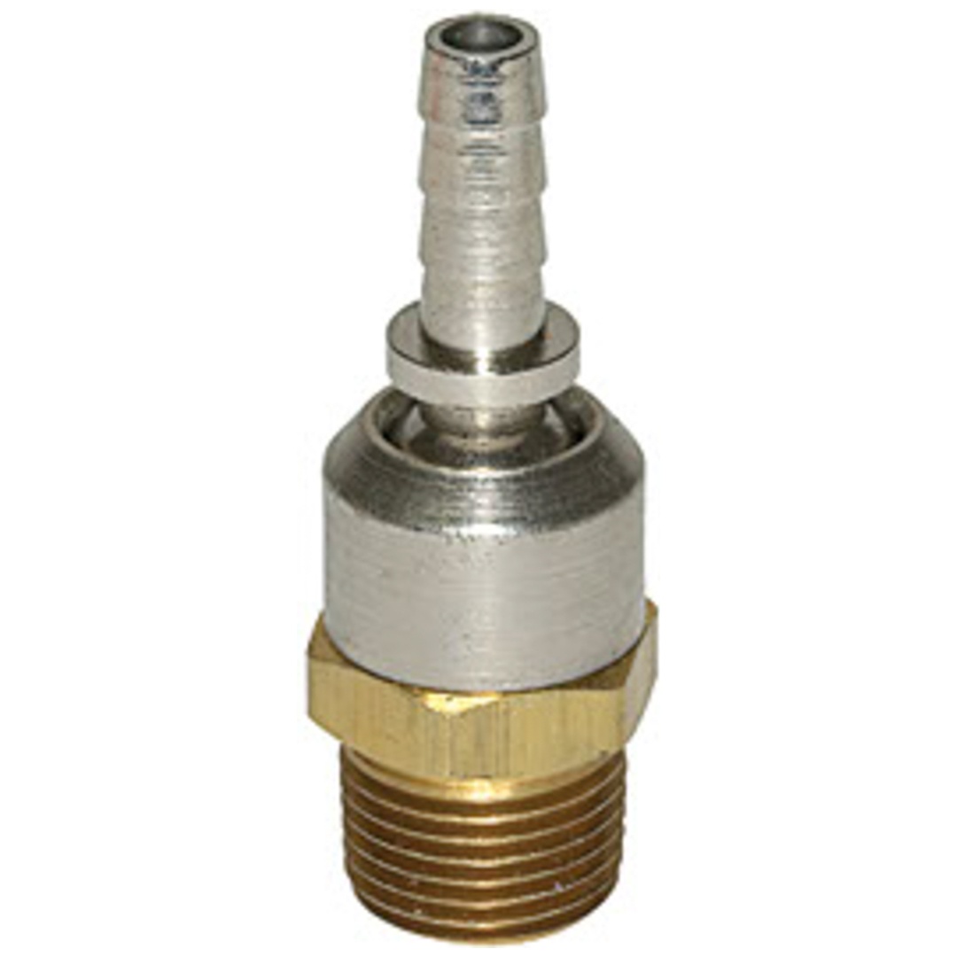 Riegler Schlauchtülle, Stahl vernickelt, drehbar, R 3/8 AG, LW 9