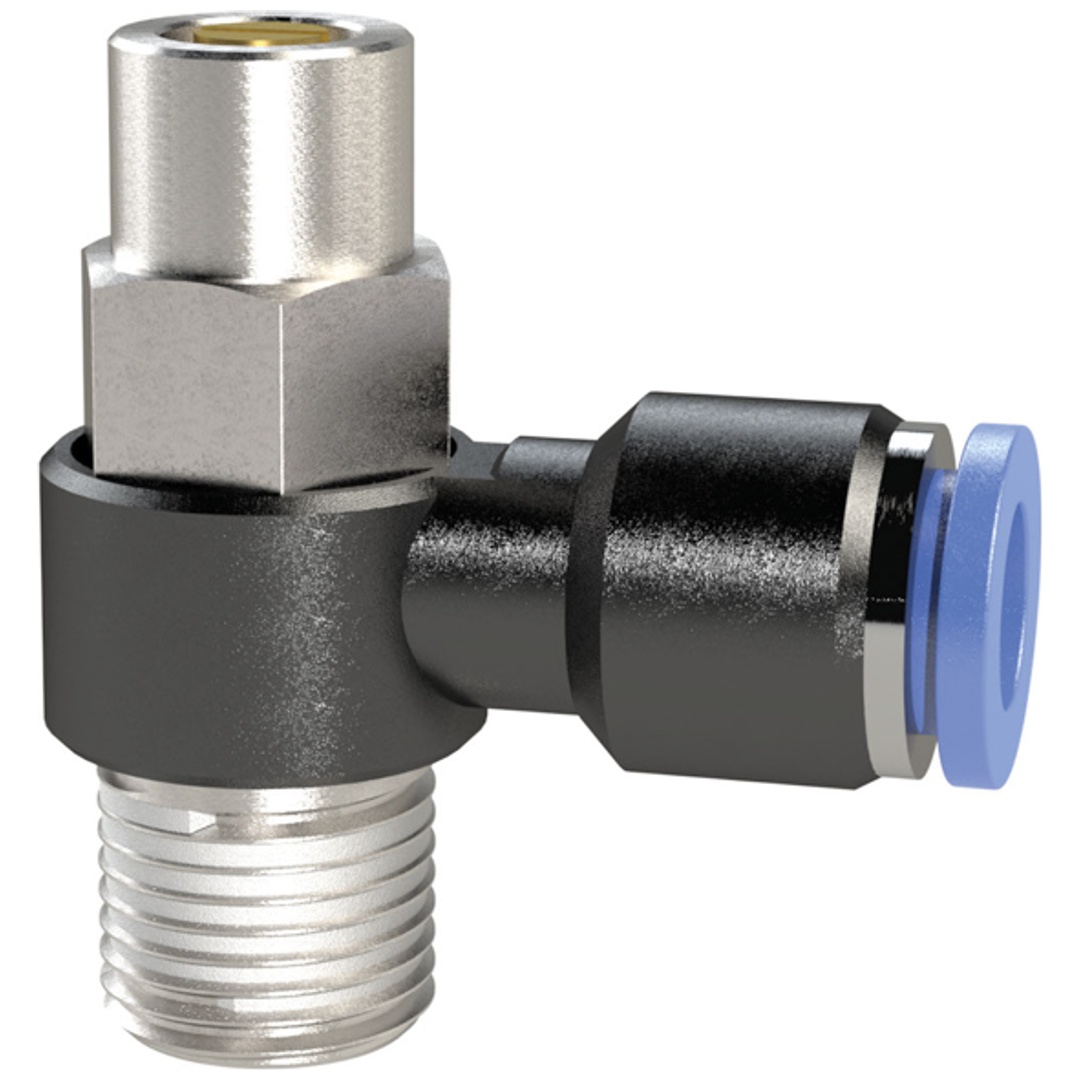 Riegler Drosselrückschlagventil »Blaue Serie« Abluftdros., R 1/4 a. Ø 10mm