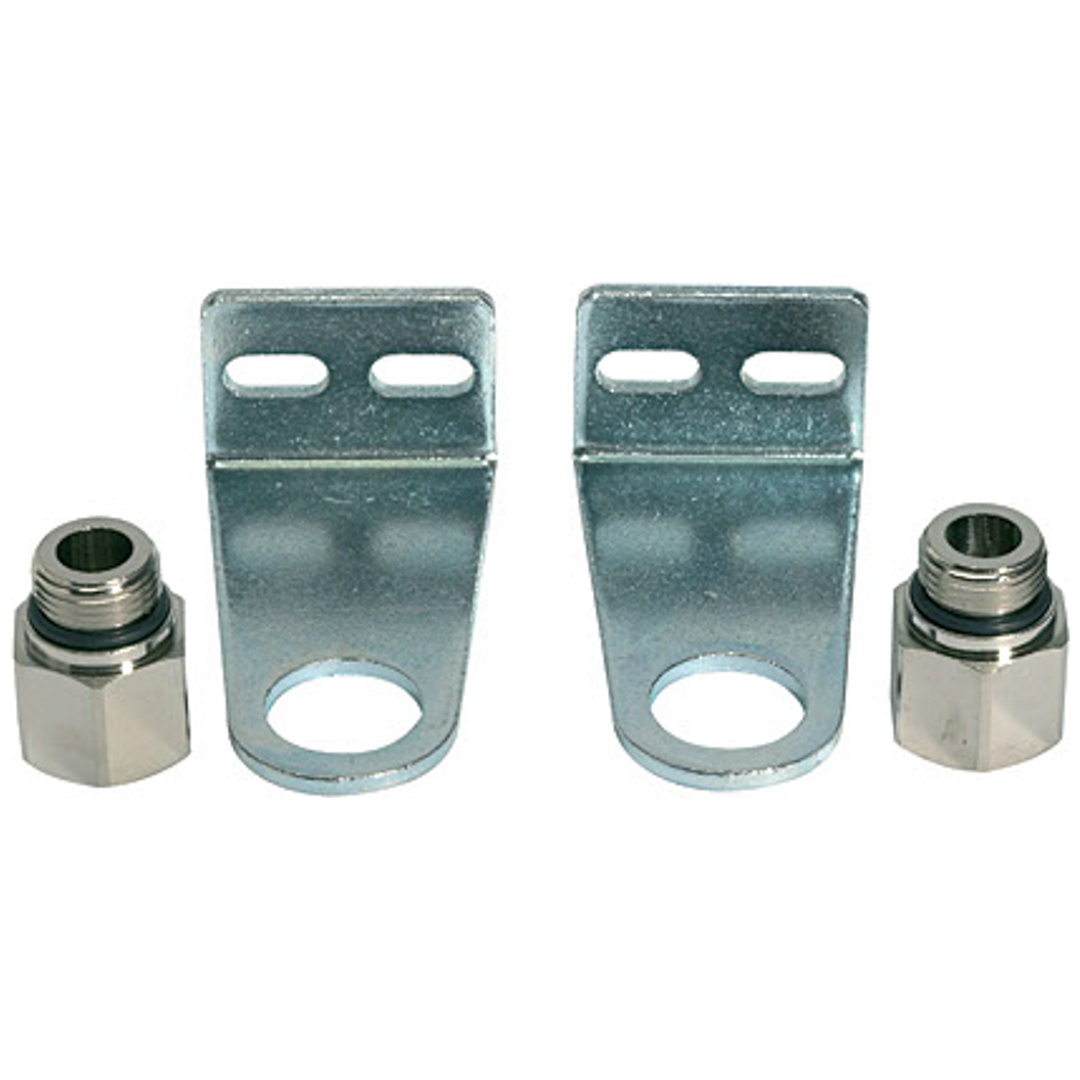 Riegler Haltewinkelsatz für Wegeventile, Höhe 120,0 mm, G 1/4