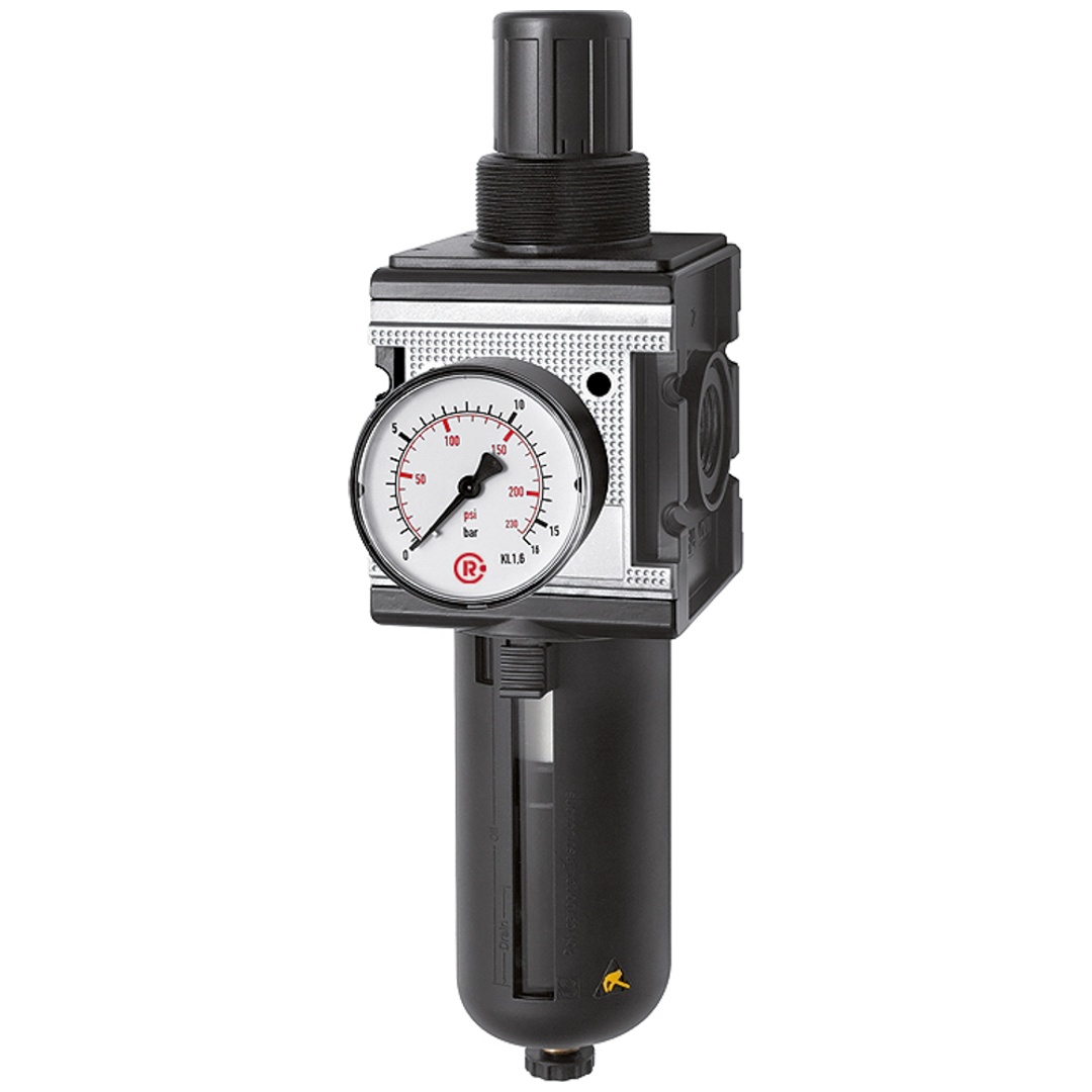 Riegler Filterregler »multifix«, mit PC-Behälter, Schutzkorb, BG 4, G 1