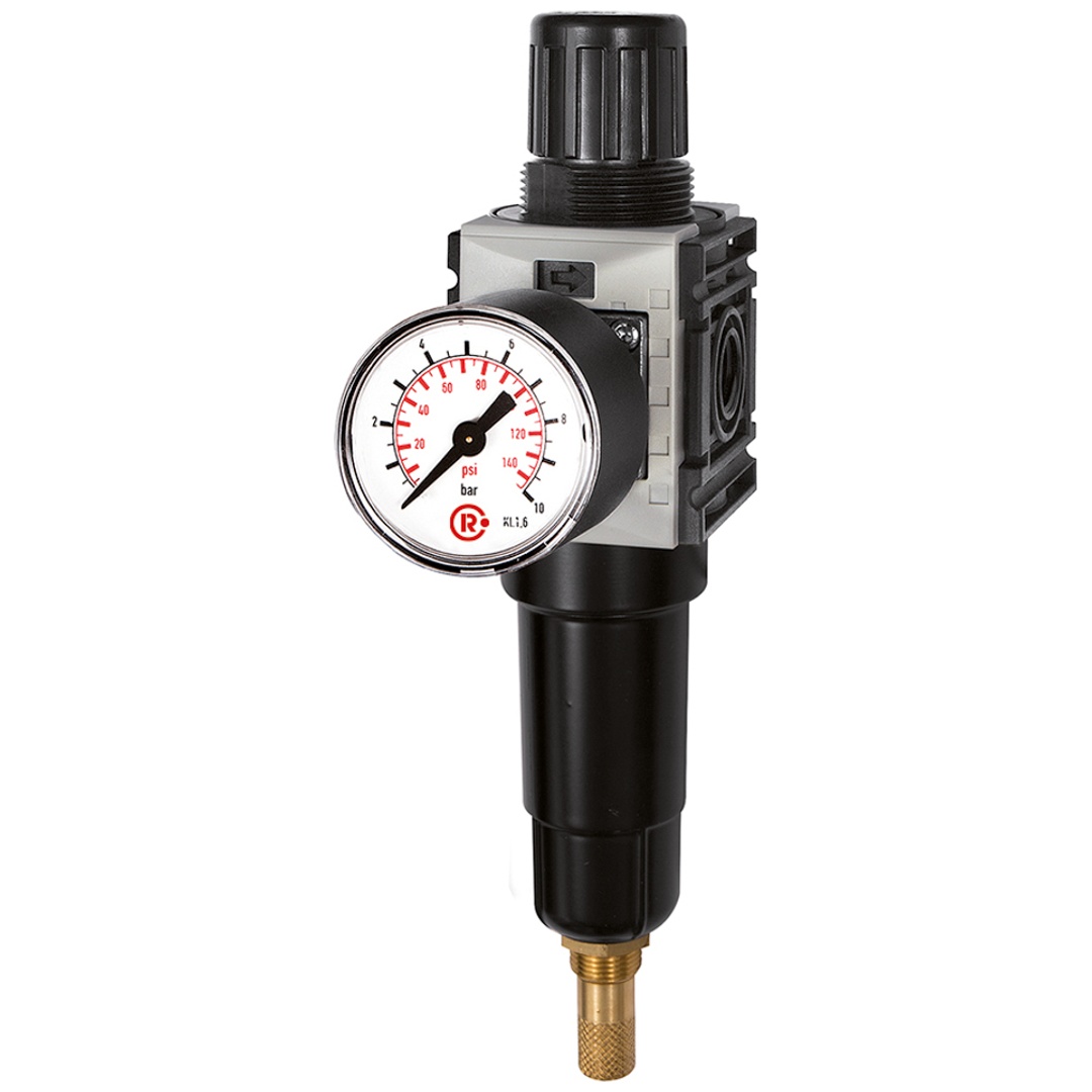 Riegler Filterregler »FUTURA-mini« Metallbeh., Std.mano, VA, G 1/4, 0,1-4