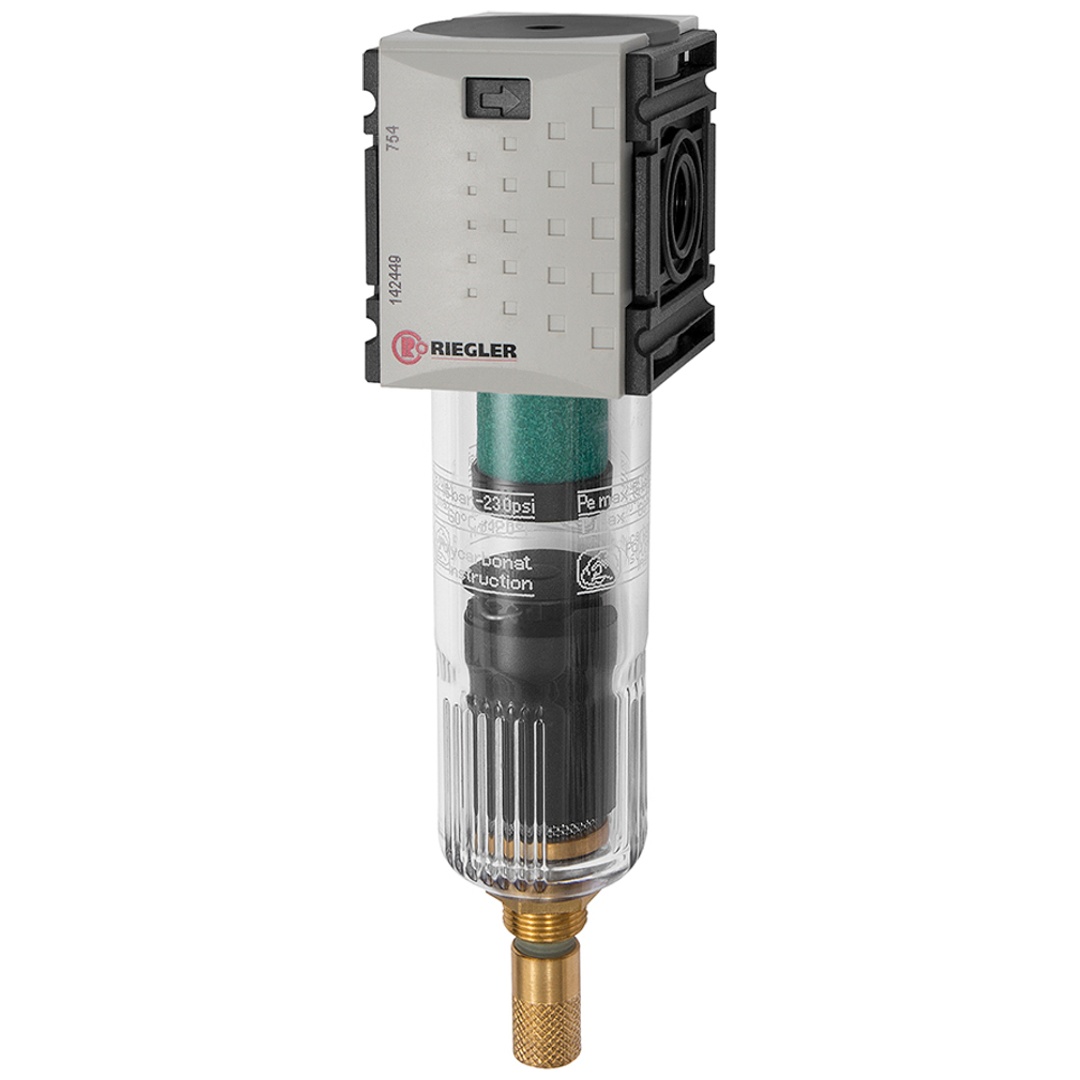 Riegler Mikrofilter »FUTURA-mini« mit PC-Behälter, BG 0, G 1/4, VA