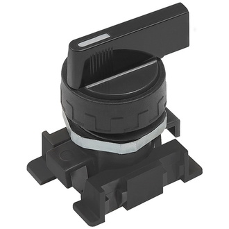 Riegler Langer Drehhebel, schwarz, 2 Stellungen, monostabil