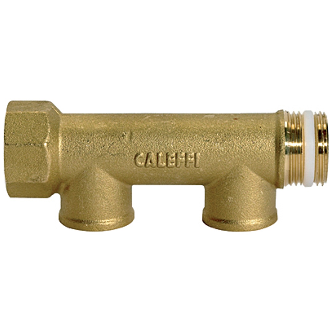 Riegler Verteilerrohr, 2 Abgänge, Eingang 2x1, Ausgang 2x1/2 IG, MS