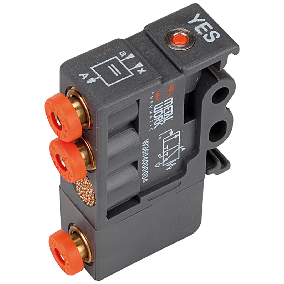 Riegler Pneumatik Logikelement, YES, Technopolymer, DN 2,7