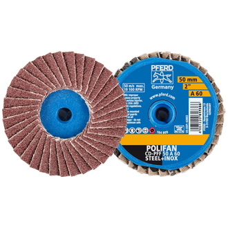 PFERD COMBIDISC Korund Mini-POLIFAN CD Ø 50 mm, A60 für universelle Anwendungen