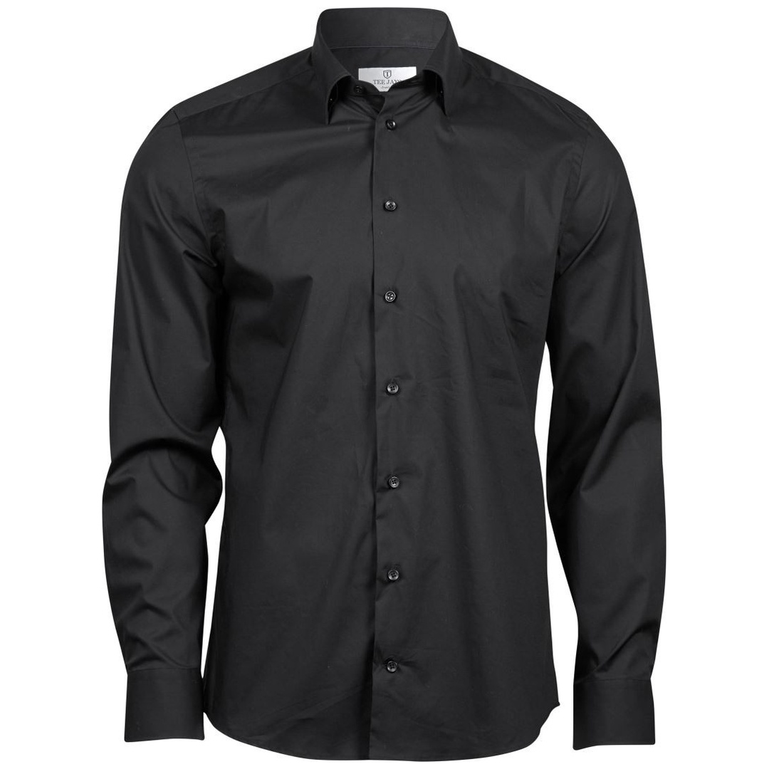 Cotton Classics-18.4024 Luxus Stretch Herren Hemd langarm 3XL schwarz