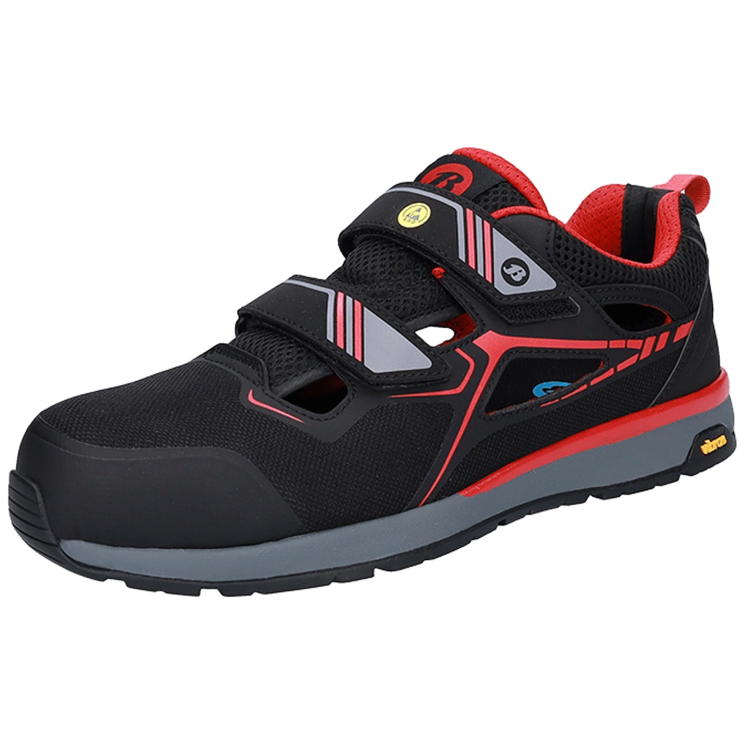 Bata Industrials Sicherheitshalbschuh Radiance Flow S1P ESD Gr. 47 schwarz/rot