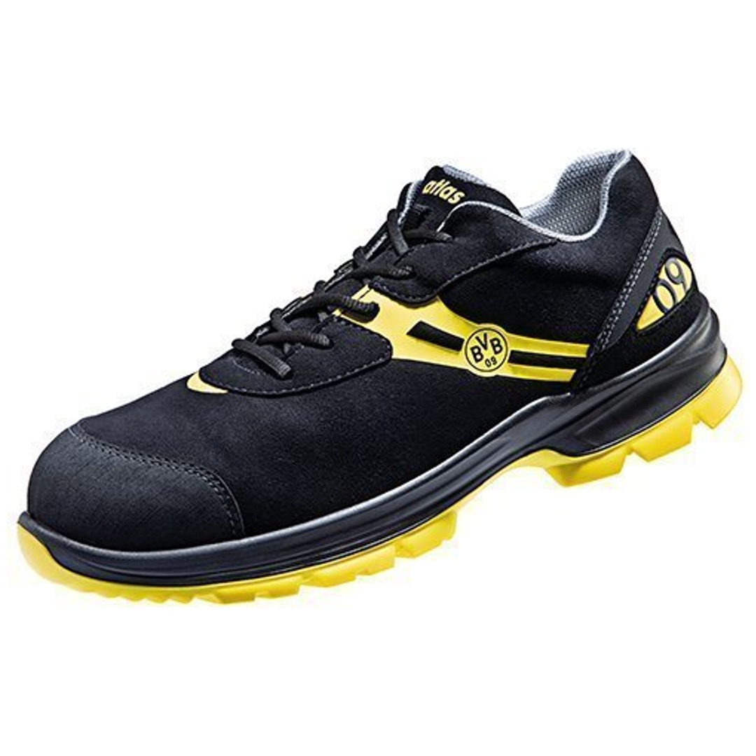 Atlas Sicherheitshalbschuh Malocher 09 S3 ESD SRC DGUV W10 Gr. 43 schwarz/neon-gelb