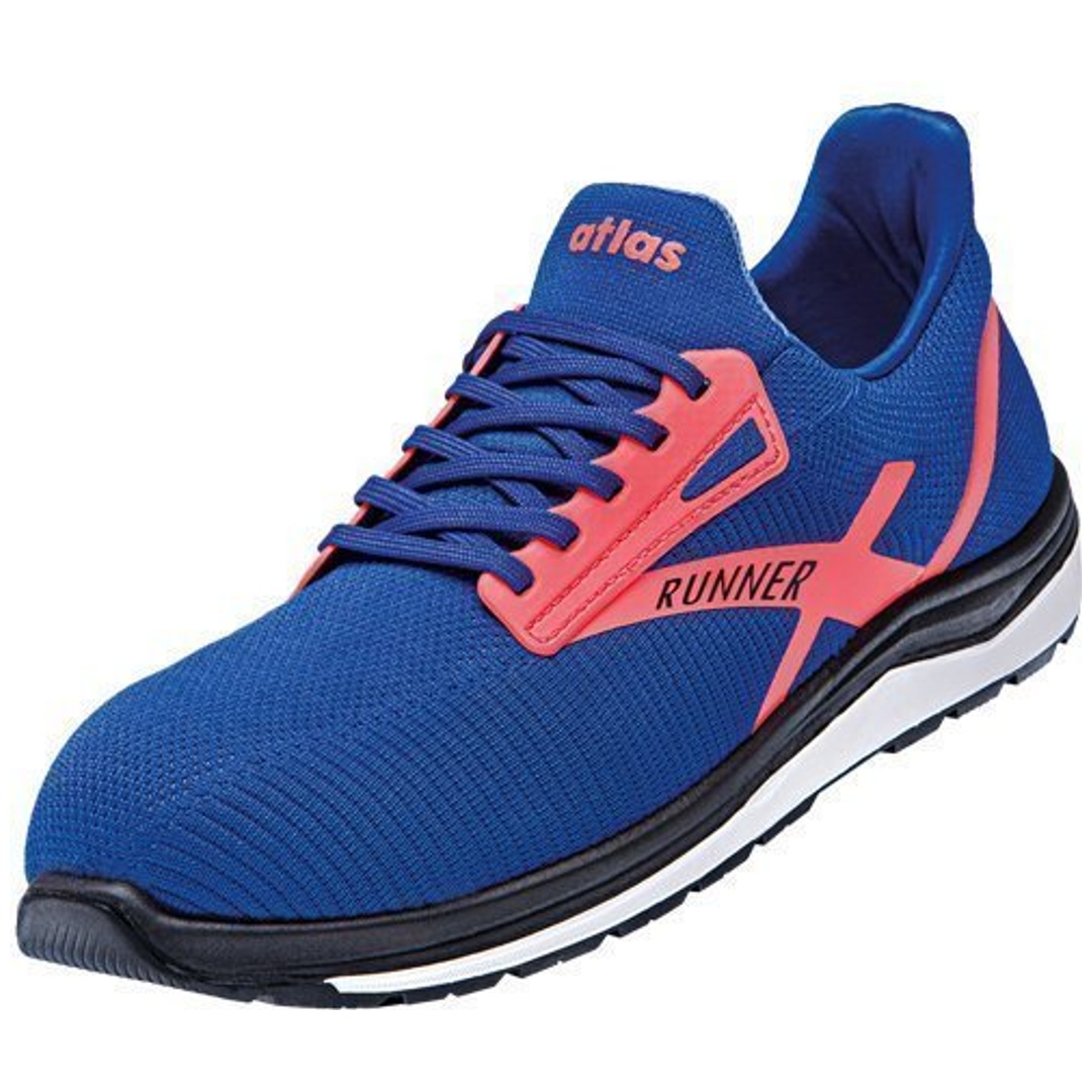 Atlas Sicherheitshalbschuh Runner 45 S1P ESD SRC DGUV Gr. 44 neonblau