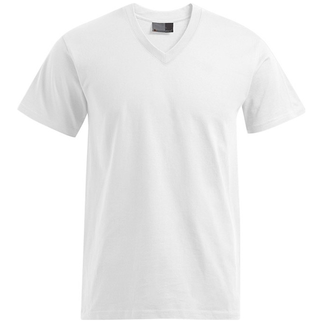 Promodoro Herren Premium V-Neck T-Shirt 3025 Gr. 4XL weiß