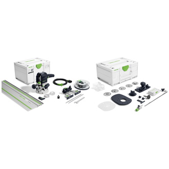 Festool Oberfräse OF 1010 REBQ-FS-Set+Box, incl. Zubehör-Set ZS-OF 1010 M, Führungsschiene, Fräserbox, Systainer SYS3