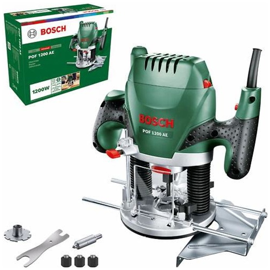 Bosch Oberfräse Holzfräse POF 1200 AE, incl. Zubehör, im Karton - 1