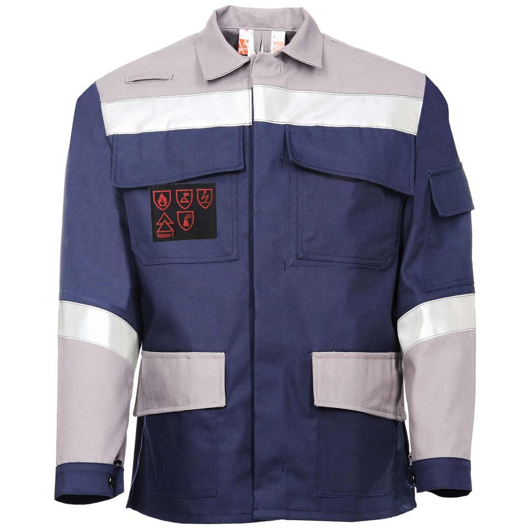 Asatex Multinorm-Jacke MU1JA23 Gr. 68 blau/grau