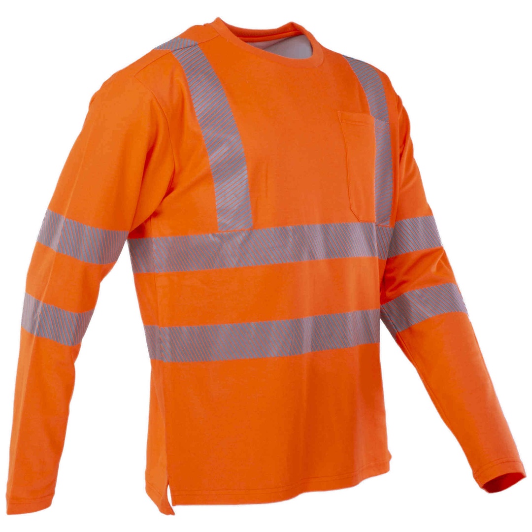 Asatex PREVENT Premium Warnschutz Langarm-Shirt PTW-SHIRT-L Gr. M leuchtorange