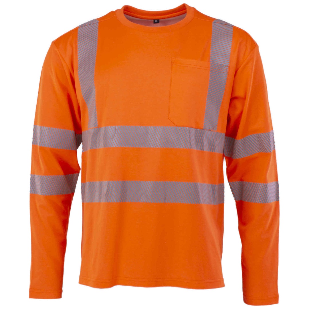 Asatex PREVENT Premium Warnschutz Langarm-Shirt PTW-SHIRT-L Gr. S leuchtorange