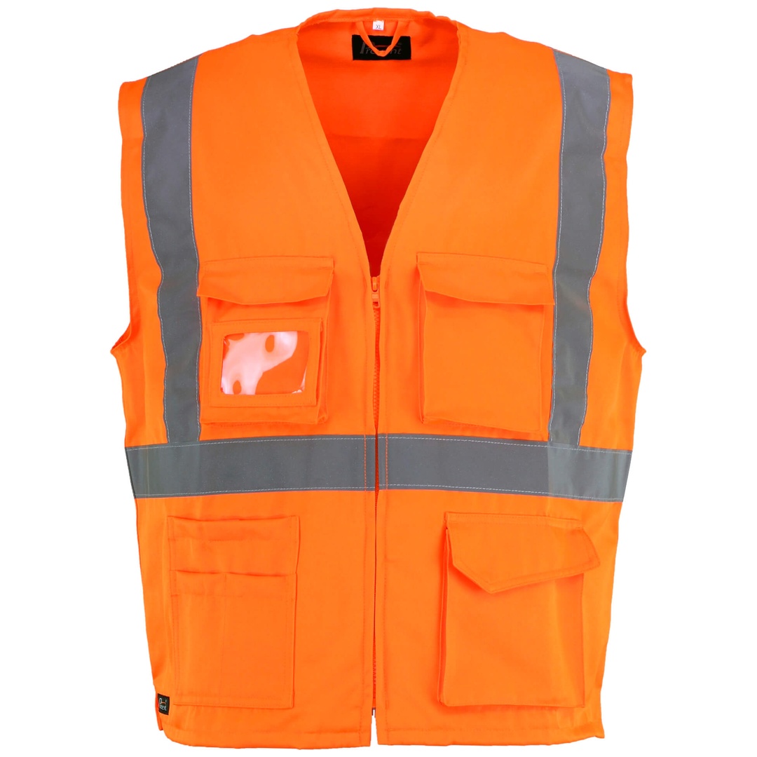 Asatex Prevent Trendline Warnweste PTW-WT Gr. L leuchtorange/marine