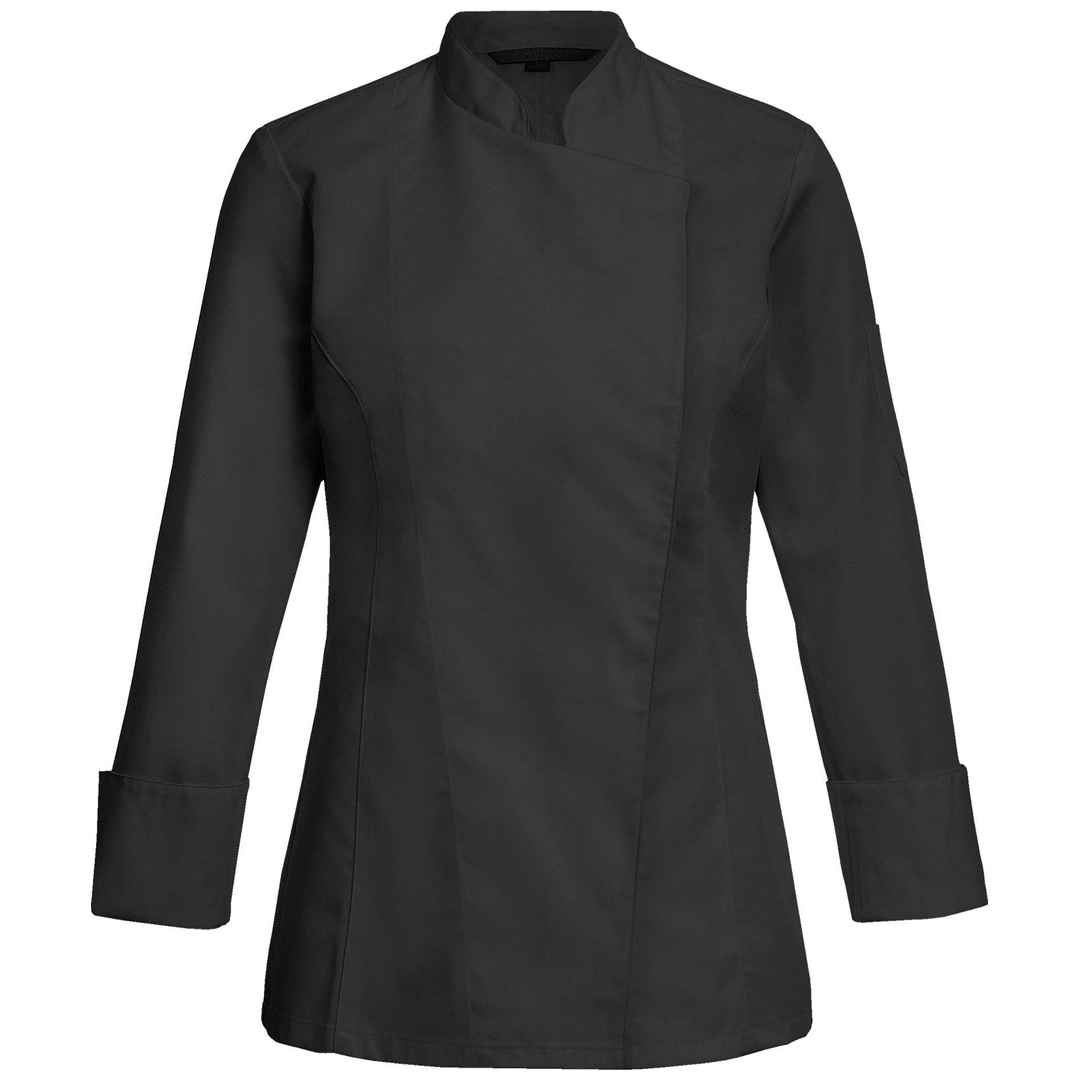 Greiff Damen Kochjacke mit verdeckten Druckknöpfen RF 5405-8000-10 Gr. XS schwarz