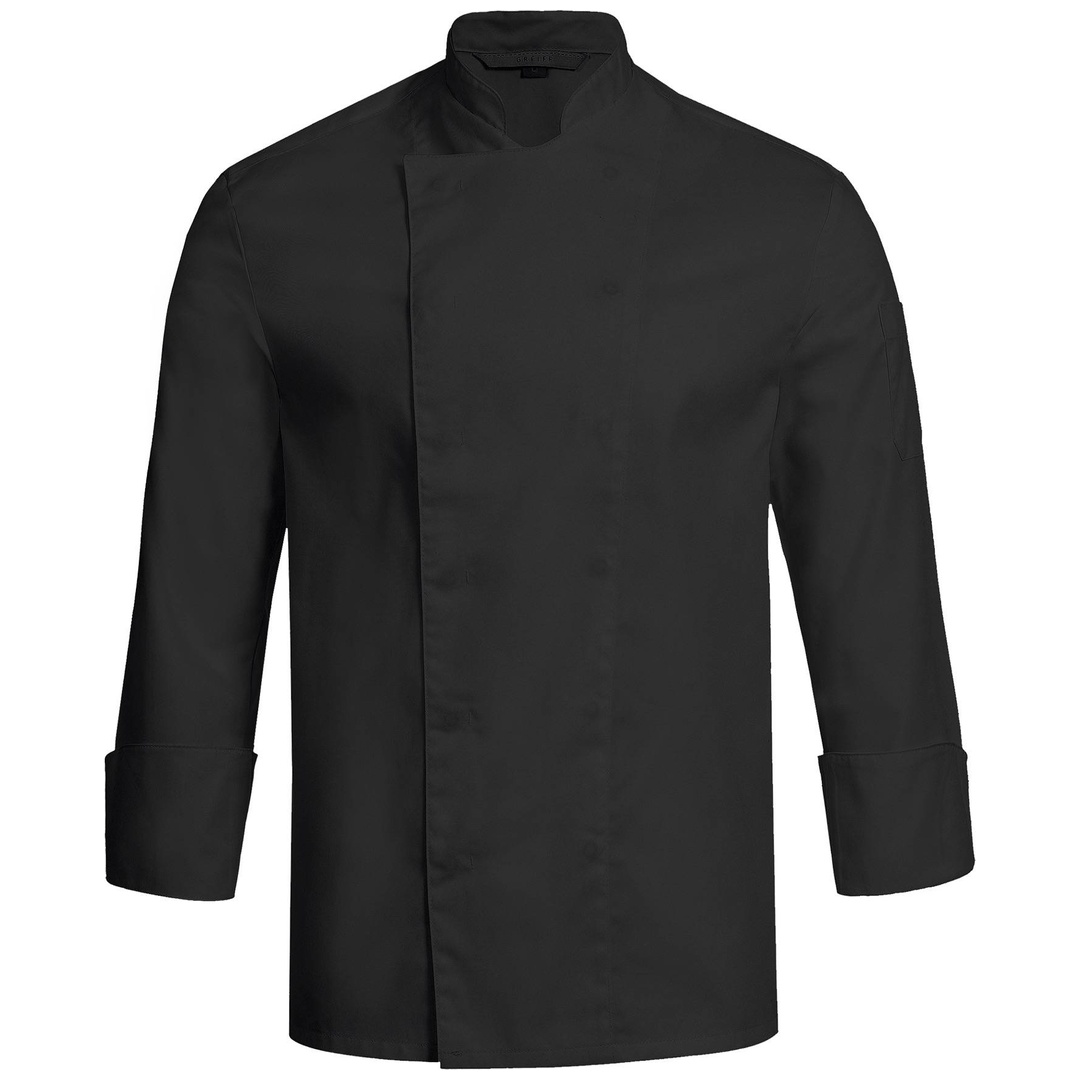 GREIFF Herren Kochjacke mit verdeckten Druckknöpfen RF 5580-8000-010 Gr. 2XL schwarz