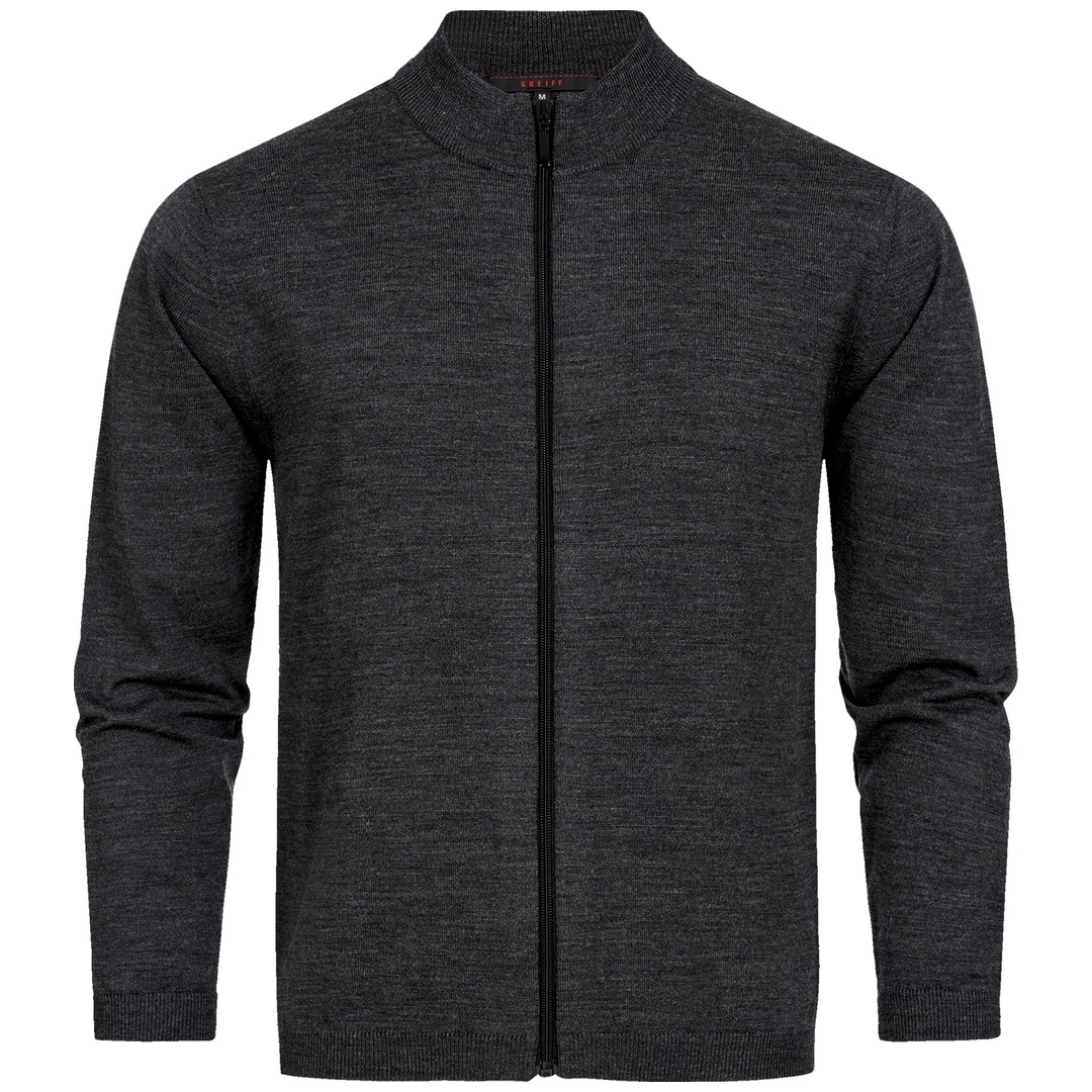Greiff Herren-Strickjacke RF 6042-5050-12 Gr. 3XL steingrau
