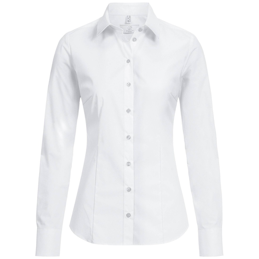 Greiff Damen-Bluse 1/1 SF Slim-Fit 6510-1120 Gr. 38 weiss