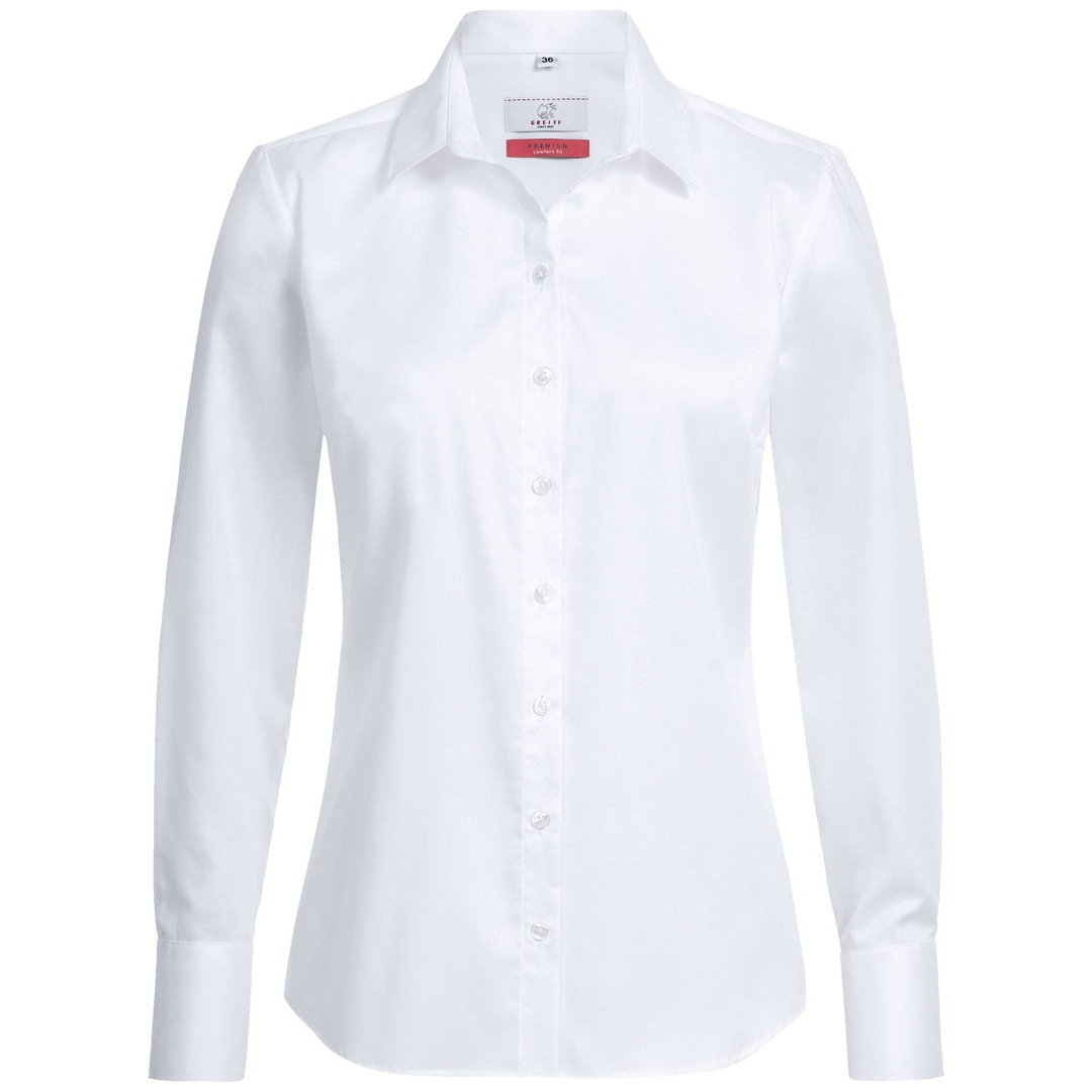Greiff Damen Bluse PREMIUM 6564-1200 Comfort Fit Gr. 38 weiß