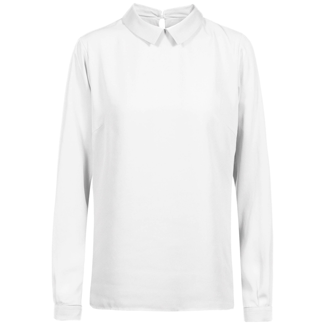 Greiff Chiffon Schlupfbluse Regular Fit 1/1-Arm 6581-1446 Gr. 38 offwhite