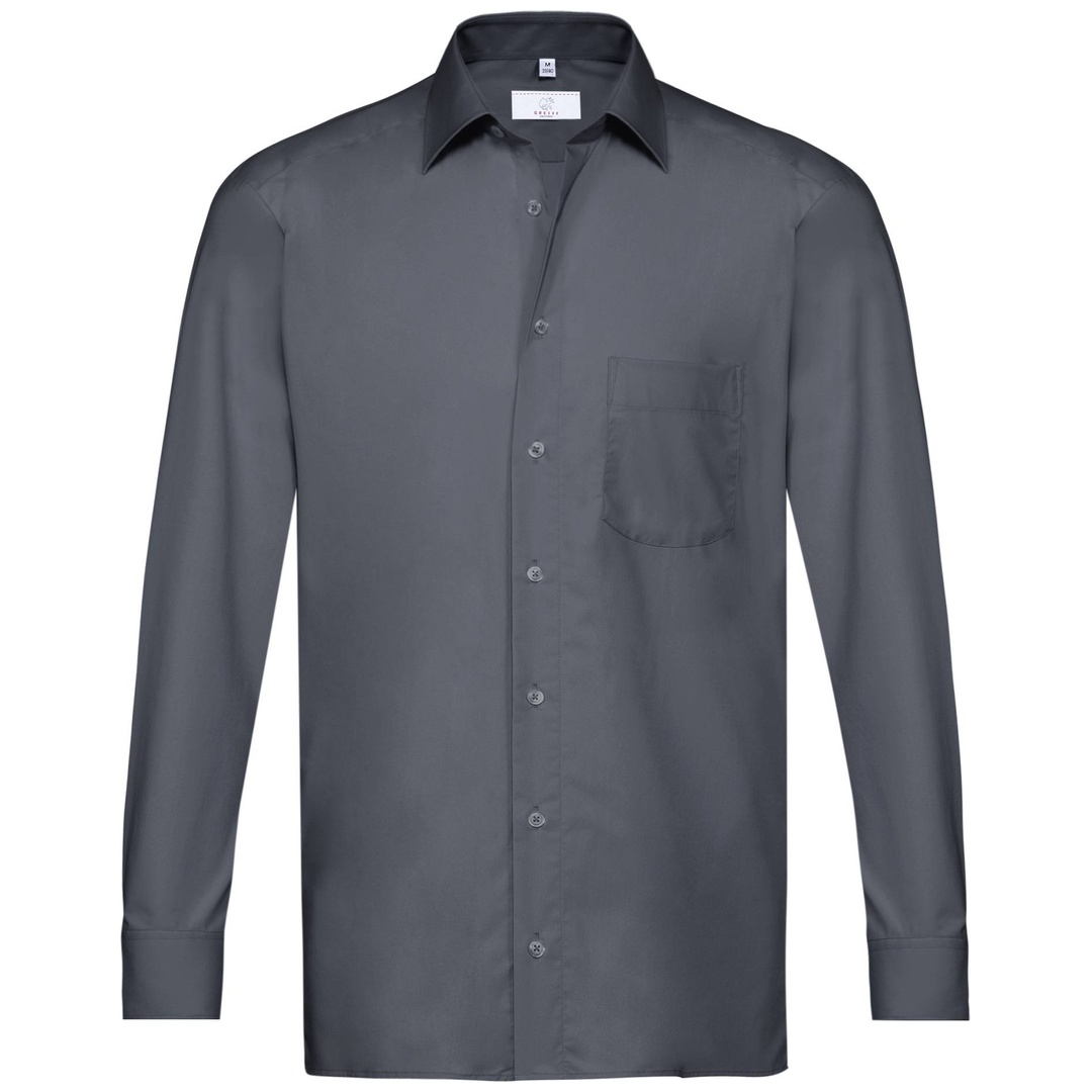 GREIFF Herren Hemd Regular Fit 1/1 Arm 6665-1120-11 Gr. 41/42 anthrazit
