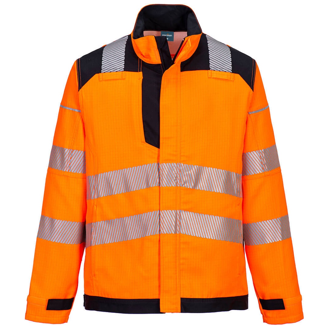 Portwest Warnschutz-Arbeitsjacke PW3 FR722 Gr. L orange/schwarz
