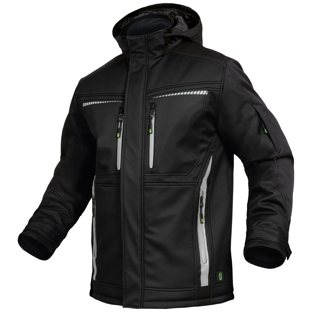 Leibwächter Winter-Softshelljacke Flex-Line  Gr. 5XL schwarz