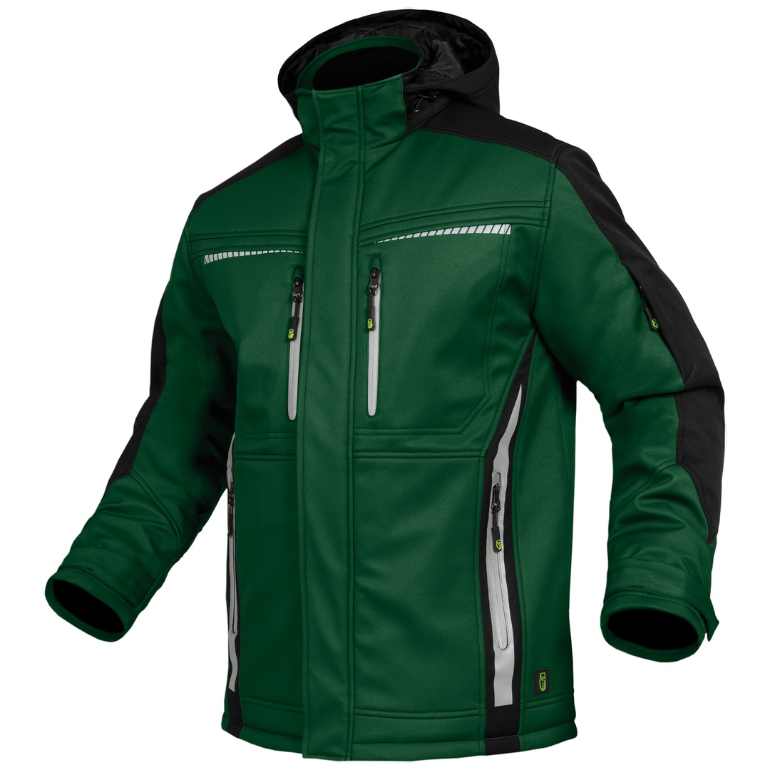 Leibwächter Winter-Softshelljacke Flex-Line  Gr. S grün/schwarz