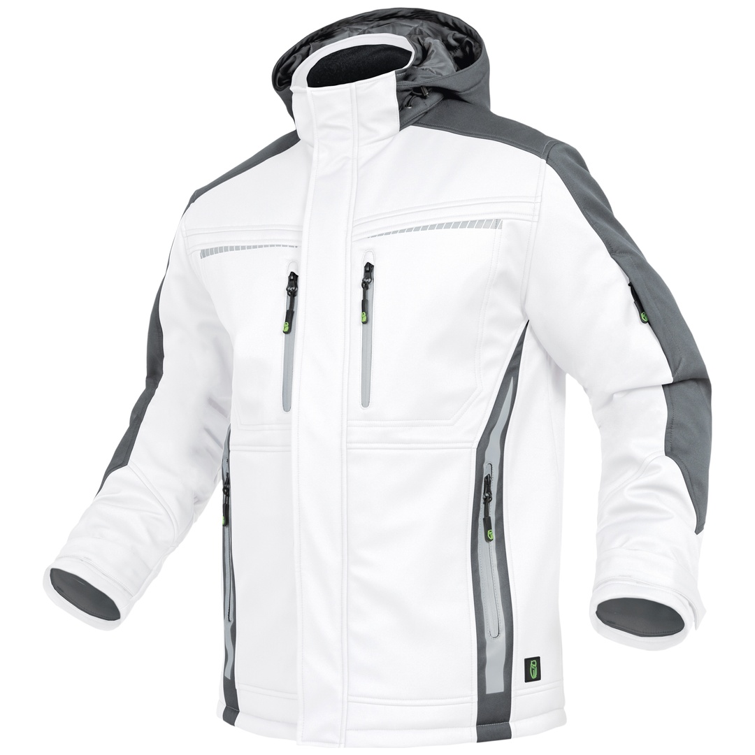 Leibwächter Winter-Softshelljacke Flex-Line  Gr. 2XL weiß/grau