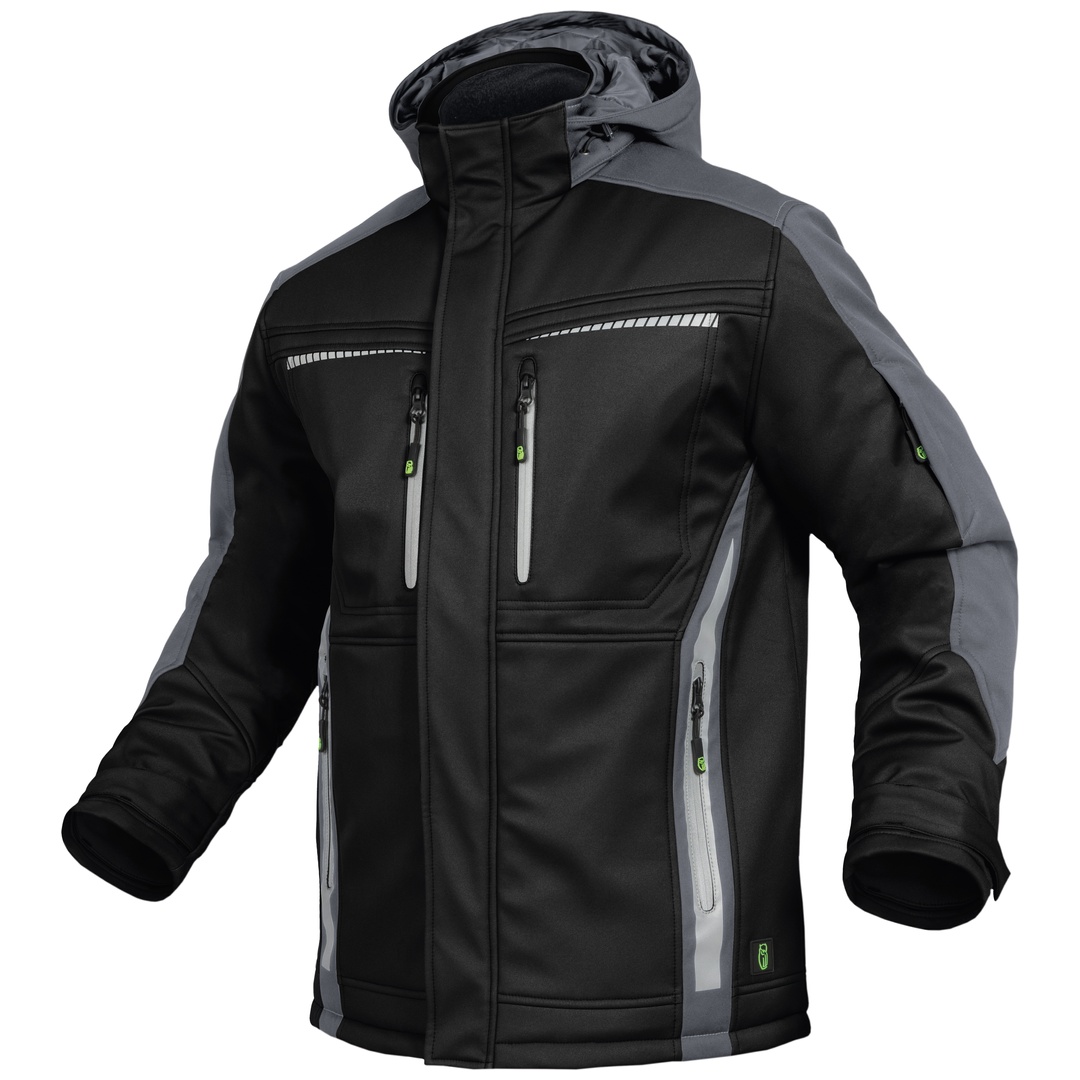 Leibwächter Winter-Softshelljacke Flex-Line  Gr. L schwarz/grau