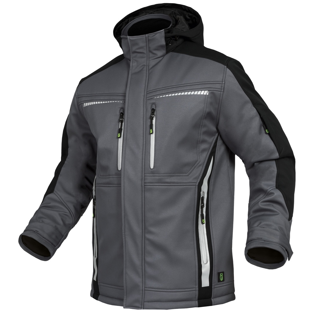 Leibwächter Winter-Softshelljacke Flex-Line  Gr. M grau/schwarz