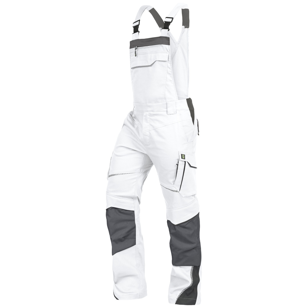 Leibwächter Latzhose Flex-Line FLEXL Gr. 62 weiß/grau