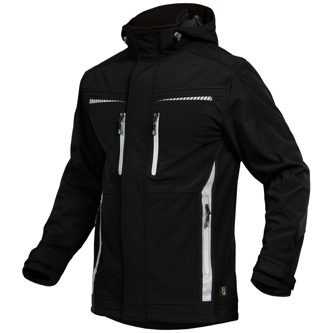 Leibwächter Sommer-Softshelljacke Herren FLEXS Gr. S schwarz