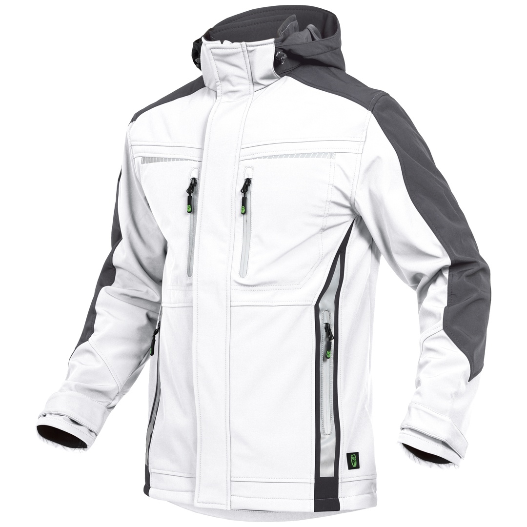 Leibwächter Sommer-Softshelljacke Herren FLEXS Gr. 3XL weiß/grau